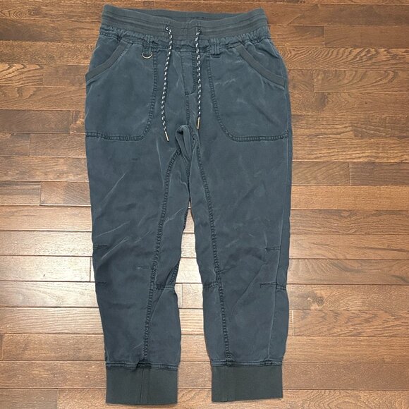 Anthropologie Pilcro Mallory Joggers Blue Washed Drawstring Ankle Pants Small - Picture 2 of 13